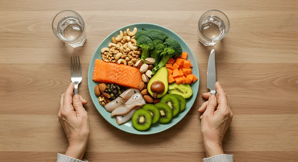 The Gut-Brain Connection: How Your Diet Influences Mental Health Healthy superfoods like walnuts and berries that support the gut-brain connection and mental health